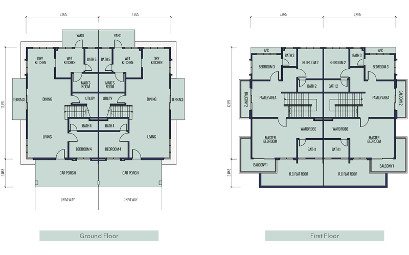 Semi-D Floor Plan