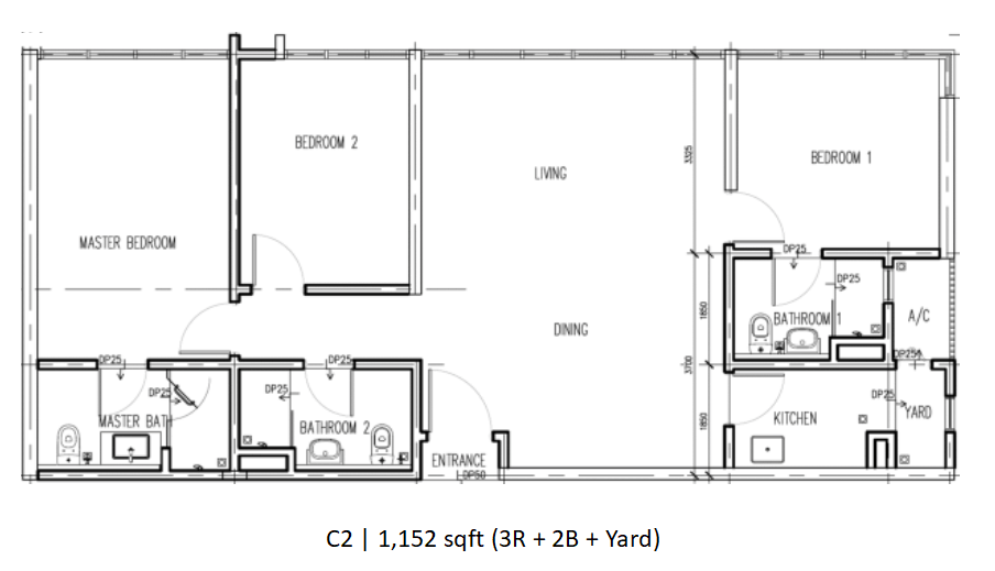 The Maple Residence floor plan C2