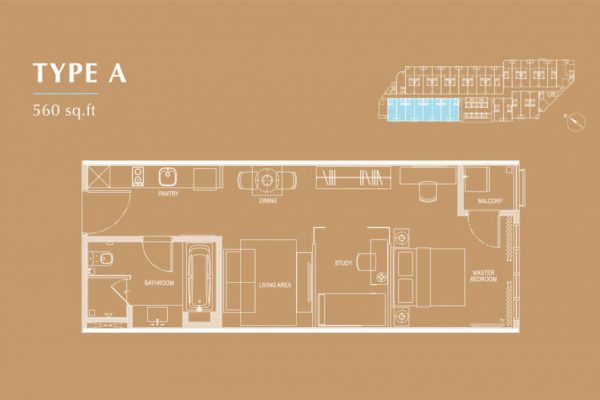 Dorsett Residences floor plan type A