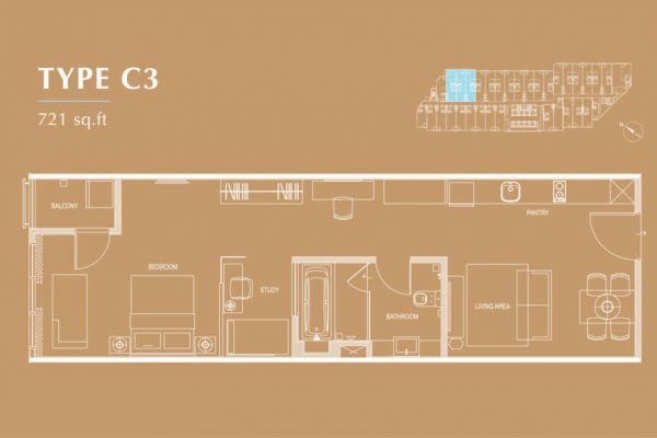 Dorsett Residences floor plan type C3