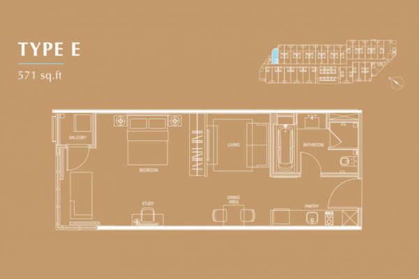 Dorsett Residences floor plan type E