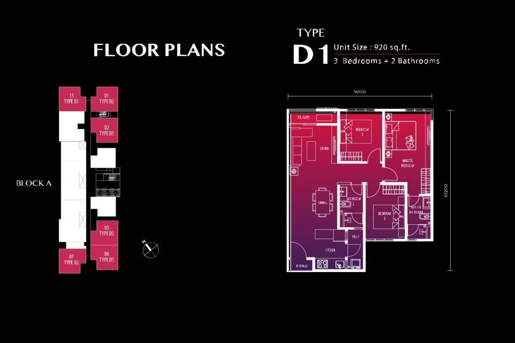 Floor Plan D1 Property For Sale
